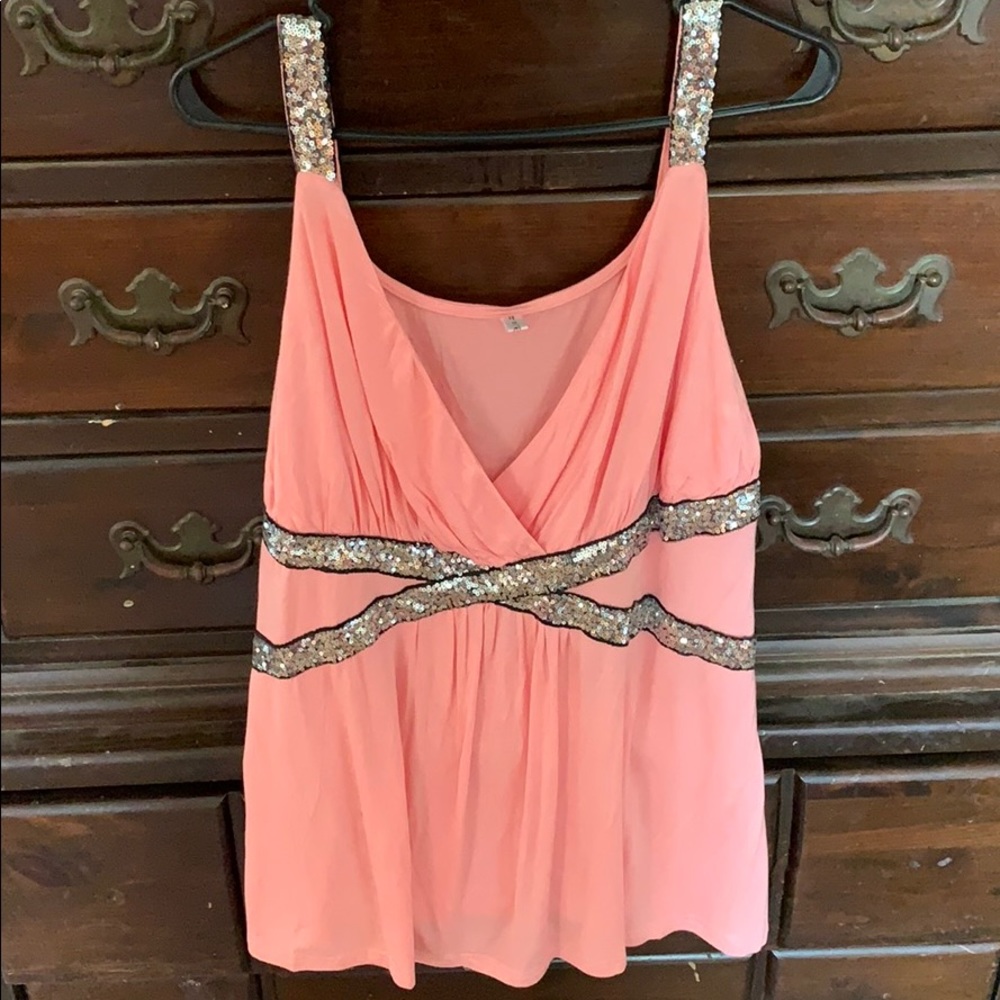 Pink shirt with bling